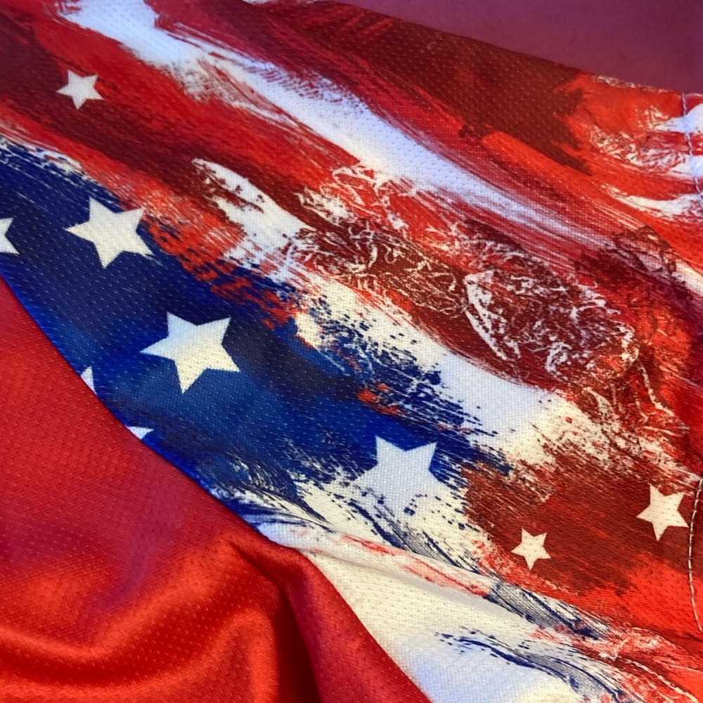 Patriotic Eagle Graphic V-Neck Tee - 250 Years Red - Picture 7 of 11